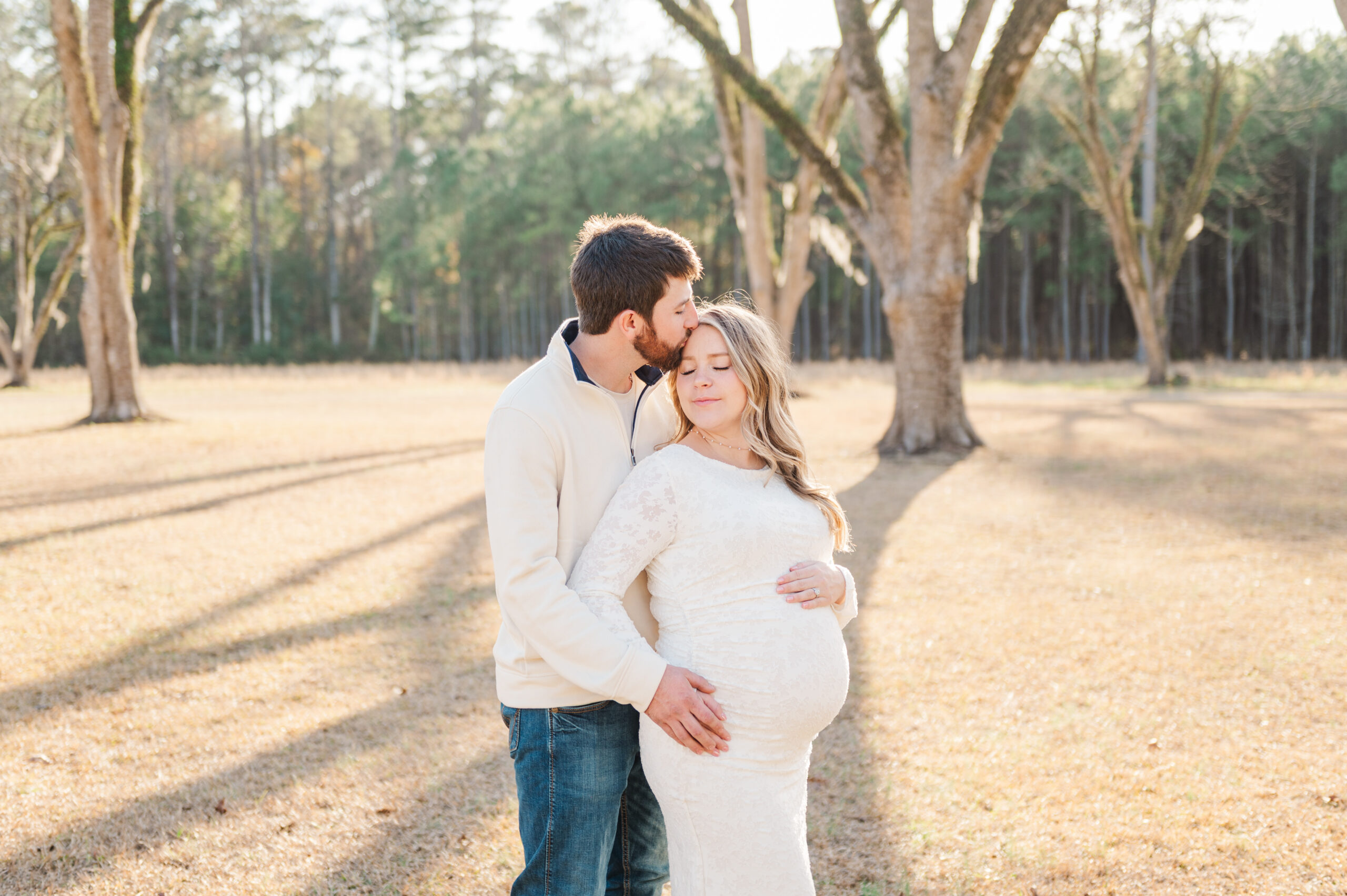 Couple in Raleigh, NC for their maternity photoshoot